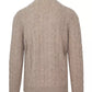 Elegant Beige Wool-Cashmere Turtleneck Sweater