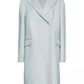 Chic Light Blue Wool Blend Coat for Women