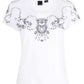 Elegant White Cotton Tee with Iconic Emblem