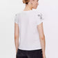 Elegant White Cotton Tee with Iconic Emblem