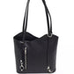 Black Leather Women Shoulder Bag