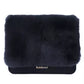 Chic Calfskin Crossbody with Eco-Fur Accent