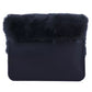 Chic Calfskin Crossbody with Eco-Fur Accent