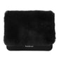 Chic Calfskin Shoulder Bag with Eco-Fur