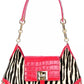 Exotic Print Calfskin Shoulder Bag with Chain Strap