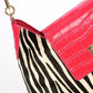 Exotic Print Calfskin Shoulder Bag with Chain Strap