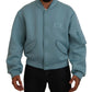 Elegant Light Blue Bomber Jacket
