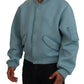 Elegant Light Blue Bomber Jacket