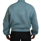 Elegant Light Blue Bomber Jacket