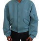 Elegant Light Blue Bomber Jacket