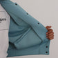 Elegant Light Blue Bomber Jacket