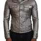 Elegant Gray Collared Jacket