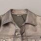 Elegant Gray Collared Jacket