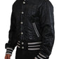 Sleek Black Bomber Jacket