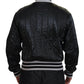 Sleek Black Bomber Jacket