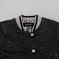 Sleek Black Bomber Jacket