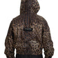Elegant Leopard Print Hooded Jacket