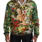 Tropical Print Zip Cardigan Jacket