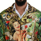 Tropical Print Zip Cardigan Jacket