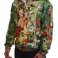 Tropical Print Zip Cardigan Jacket