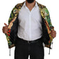 Tropical Print Zip Cardigan Jacket