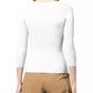 Chic V-Neck Ribbed Sweater with Quarter Sleeves