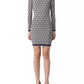 Sleek Turtleneck Logo Motif Dress