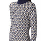 Sleek Turtleneck Logo Motif Dress