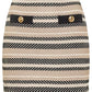 Chic Herringbone Miniskirt with Tufted Hem