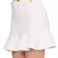 Chic Flounce Hem Skirt with Gold Chain Detail