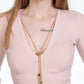 Chic Pink Lyocell Sweater for Elegant Evenings