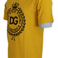 Elegant Dark Yellow Cotton T-Shirt