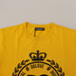 Elegant Dark Yellow Cotton T-Shirt