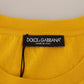 Elegant Dark Yellow Cotton T-Shirt