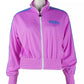 Zippered Purple Jacket with Embroidered Logo