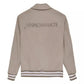 Chic Collegiate Bomber Jacket in Hazelnut Beige