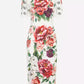 Elegant Floral White Dress with Shimmer Accents