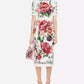 Elegant Floral White Dress with Shimmer Accents