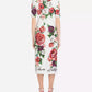 Elegant Floral White Dress with Shimmer Accents
