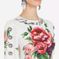 Elegant Floral White Dress with Shimmer Accents