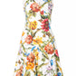 Elegant Floral Cotton Blend Dress