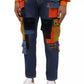 Exclusive Patchwork Denim Straight-Fit Jeans