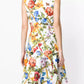 Elegant Floral Cotton Blend Dress