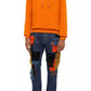 Exclusive Patchwork Denim Straight-Fit Jeans