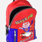 Elegant Red Nylon Backpack with Leather Details