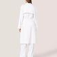 Chic Double-Breasted White Trench Coat