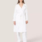 Chic Double-Breasted White Trench Coat