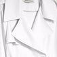 Chic Double-Breasted White Trench Coat