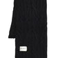 Elegant Black Woven Knit Scarf