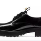 Chic Patent Leather Loafers with Lace Closure